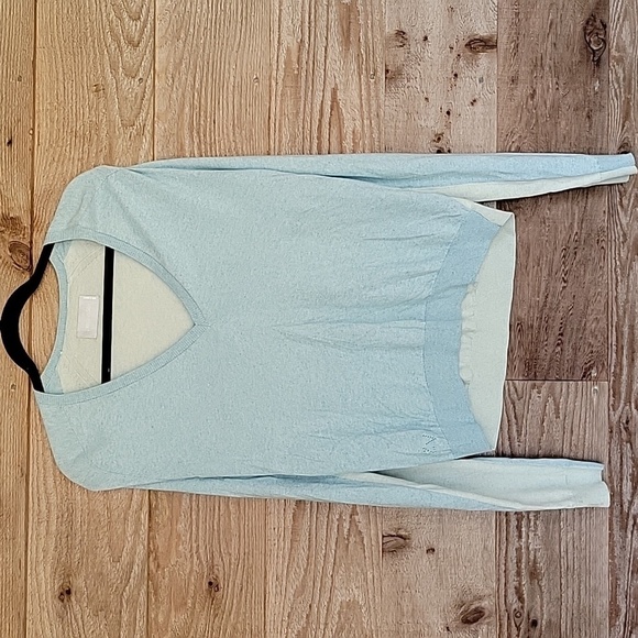 Zadig & Voltaire Size Large Cotton Cashmere Blend Lagoon Colorblock Pullover - Picture 1 of 6